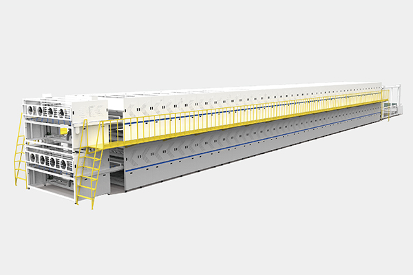 Double-layer triple-chamber front lift and rear stack laminating machine